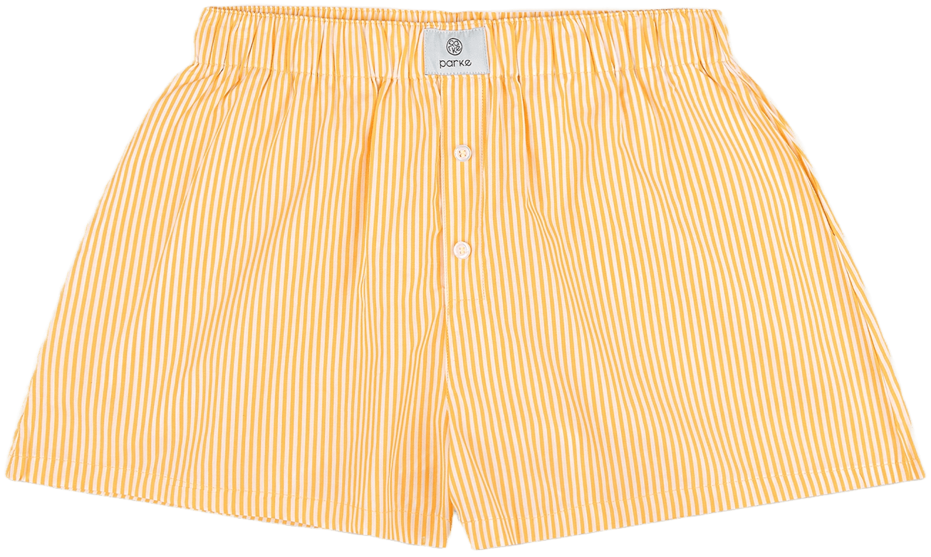 striped boxer shorts flat lay -butter stripe